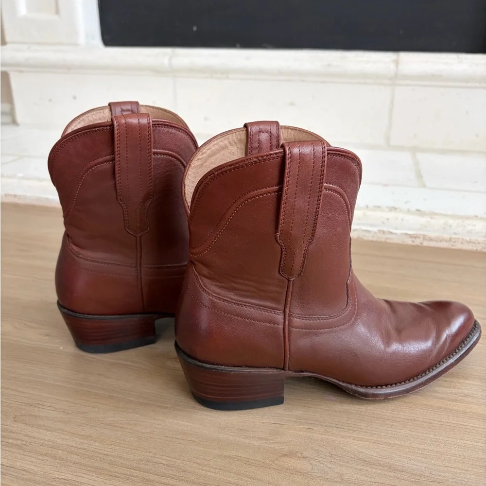 Tecovas Rich Brown Leather Cowboy Boots - Picture 2 of 6